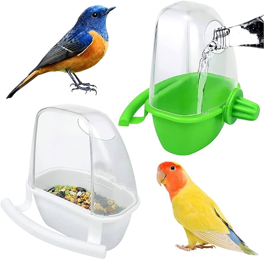 鳥専用自動給餌器（小粒用） Amazon.co.jp: 【 自動給水器セット 】iikuru バードフィーダー